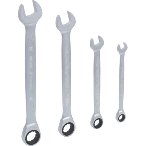 Jeu de clés mixtes à cliquet GEARplus 4pcs 10-19mm