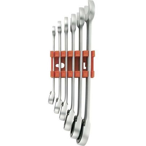 Jeu de clés mixtes à cliquet TOOLCRAFT 824124 6 pièces 8 - 19 mm