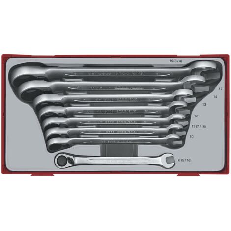 Jeu de cles mixtes à racagnac TT1 tray 8-19mm 8 pièces Teng Tools TT6508R
