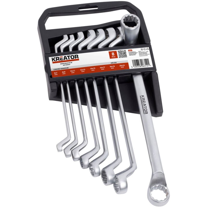 Kreator - Jeu de 8 clés polygonales 6 à 22mm