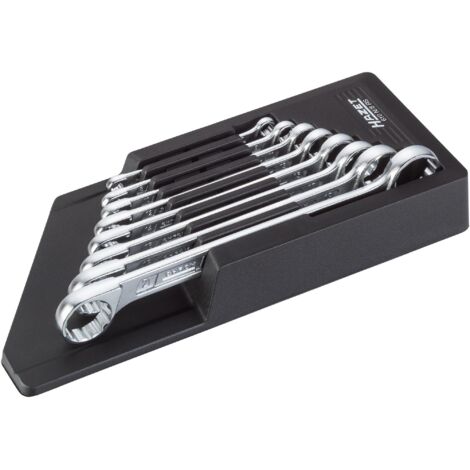 Jeu de clés polygonales doubles 610N/8RS ∙ Profil Traction à 12 pans extérieurs ∙ 8 pièces ∙ 6 x 7 – 21 x 22