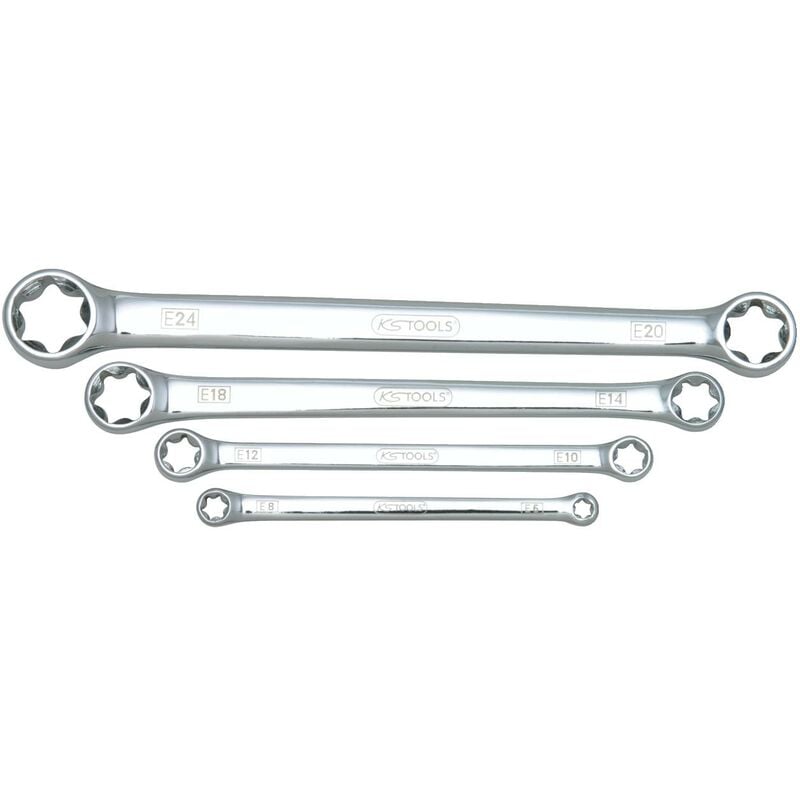 Kstools - Jeu de clés polygonales Torx e CHROMEplus, 4 pcs