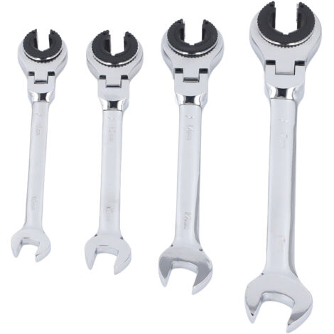 Jeu de clés pour conduite de frein, 72 dents, Angle réglable, 10mm, 12mm, 14mm, 17mm, clés pour tubes à cliquet