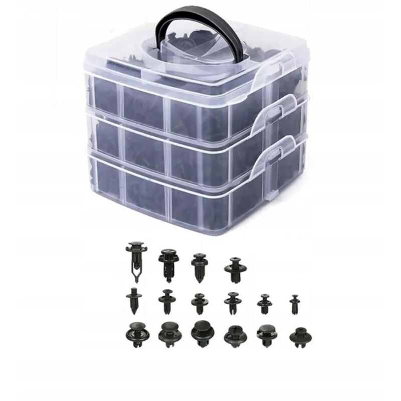 JEU DE CLIPS UNIVERSELS PINS CLIPS DE VOITURE POUR TAPISSERIE 620 pcs