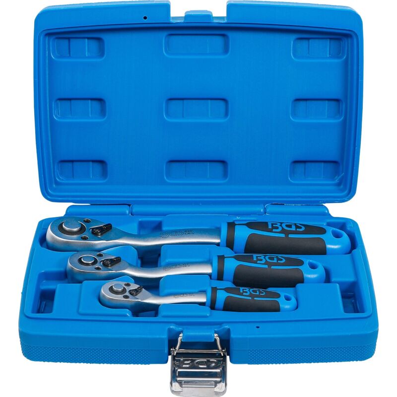 Bgs Technic - Jeu de cliquets denture fine 6,3 mm (1/4') - 10 mm (3/8') - 12,5 mm (1/2') 3 pièces