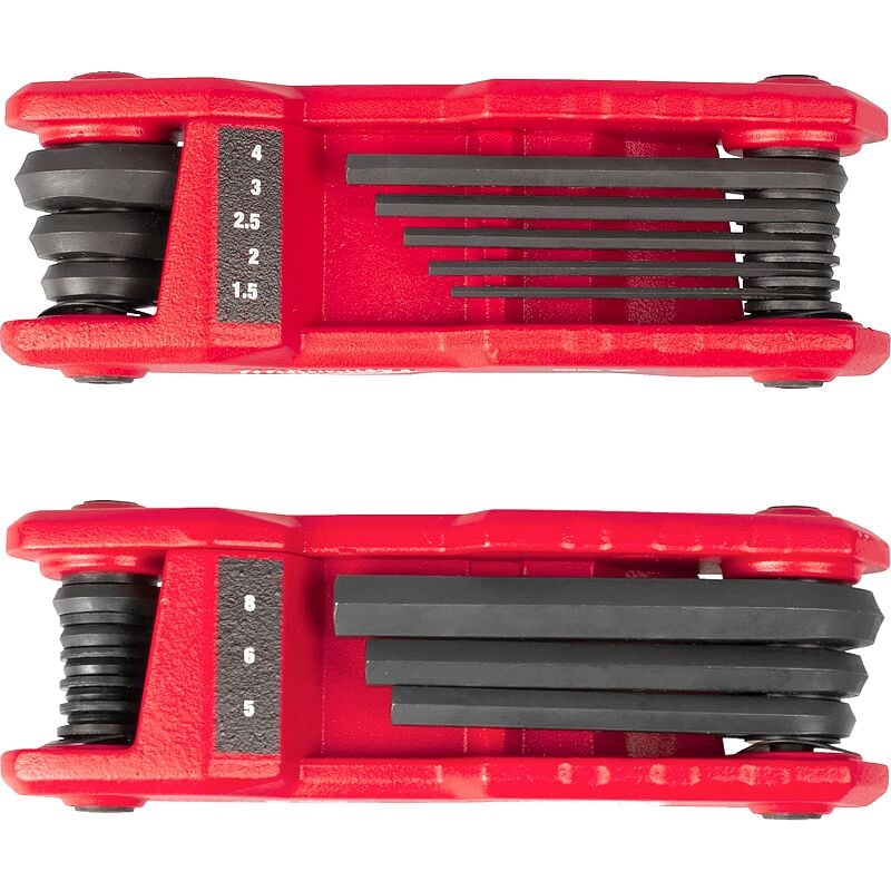 Set de clés pliables Milwaukee Jeu clés hexagonales compact, résistant et polyvalent - 8 pièces