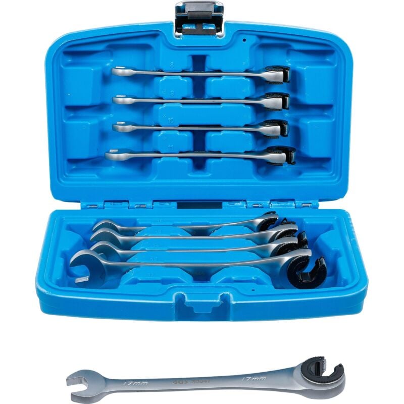 Bgs Technic - Jeu de clés mixtes à cliquet ouvertes 8 - 17 mm 9 pièces