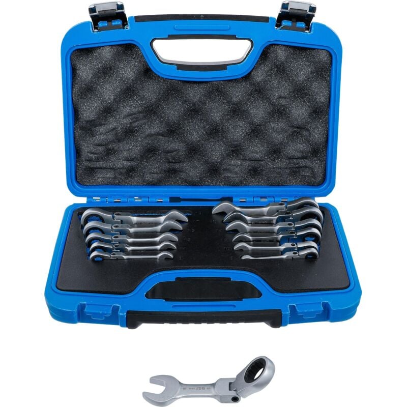 Bgs Technic - Jeu de clés mixtes à cliquet courtes pliable 8 - 19 mm 12 pièces