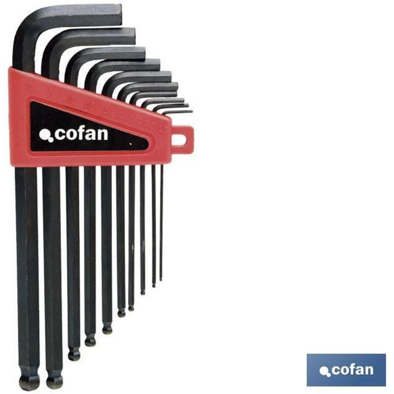 Jeu de 10 clés Allen à bille (1,5 - 10)