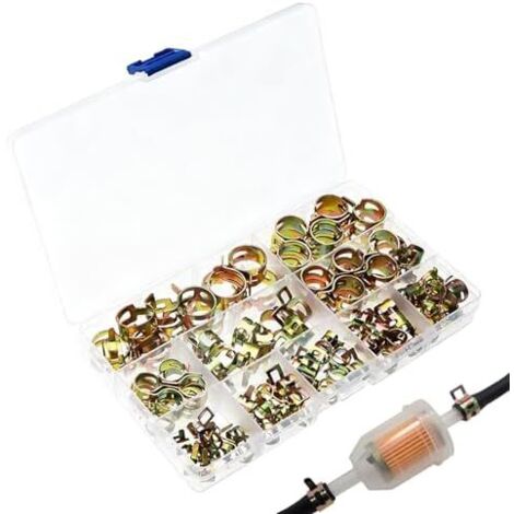 Jeu de Colliers Serrage - 100 pièces renforcées,10 Tailles De En Métal Pour Voiture  Mécaniciens Bricolage Techniciens Bateau Plomberie Tondeuse À