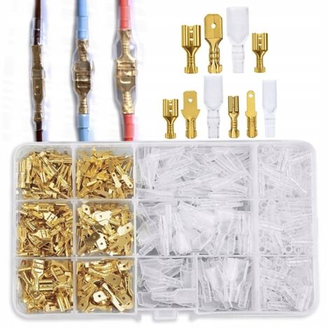 Jeu de connecteurs électriques avec couvercle en coffret 450 pcs.