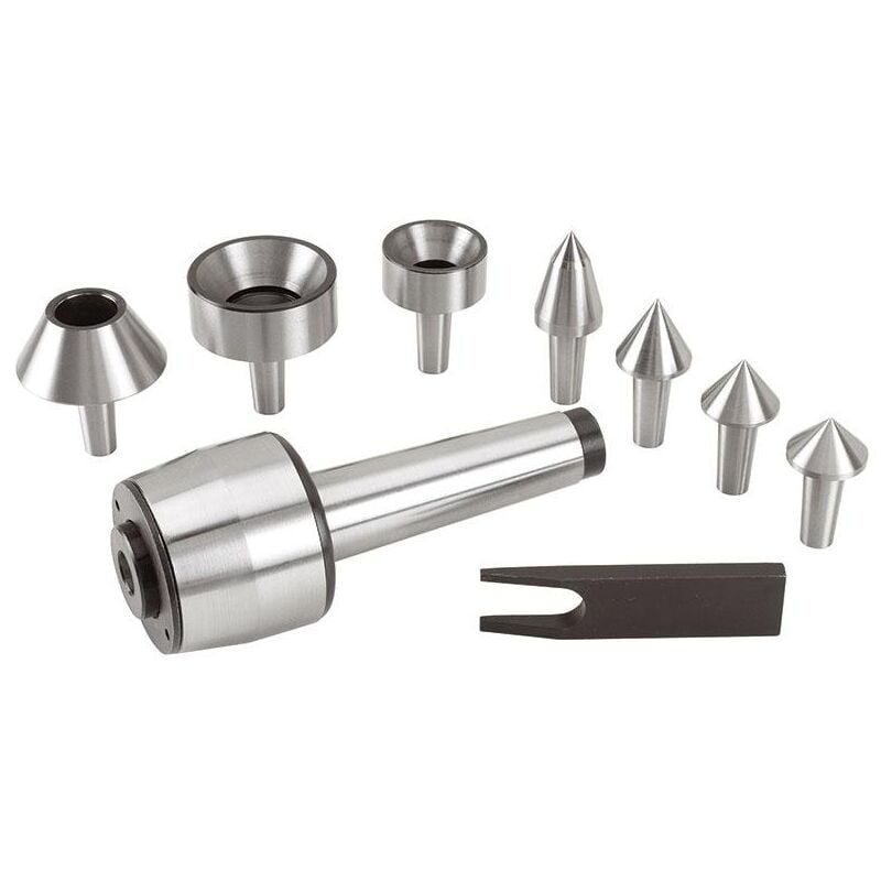 Fervi - Jeu de contre-pointe tournante pour tour cm 2