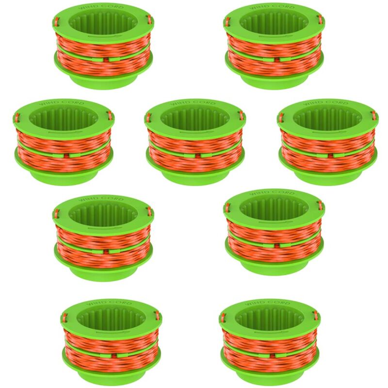 Tonchean - Jeu de cordons de coupe pour tondeuse ego power + AS1300, bobines de cordon de remplacement pour tondeuse Ego 15 ST1500/ST1500-S 9 pièces