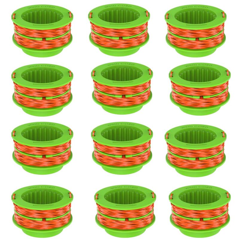 Tonchean - Jeu de cordons de coupe pour tondeuse ego power + AS1300, bobines de cordon de remplacement pour tondeuse Ego 15 ST1500/ST1500-S 12 pièces