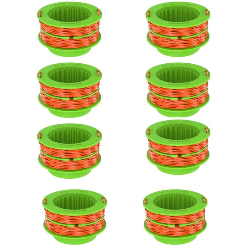 Tonchean - Jeu de cordons de coupe pour tondeuse ego power + AS1300, bobines de cordon de remplacement pour tondeuse Ego 15 ST1500/ST1500-S 8 pièces