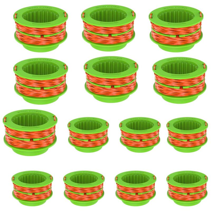 Jeu de cordons de coupe pour tondeuse ego power + AS1300, bobines de cordon de remplacement pour tondeuse Ego 15 ST1500/ST1500-S 14 pièces Tonchean
