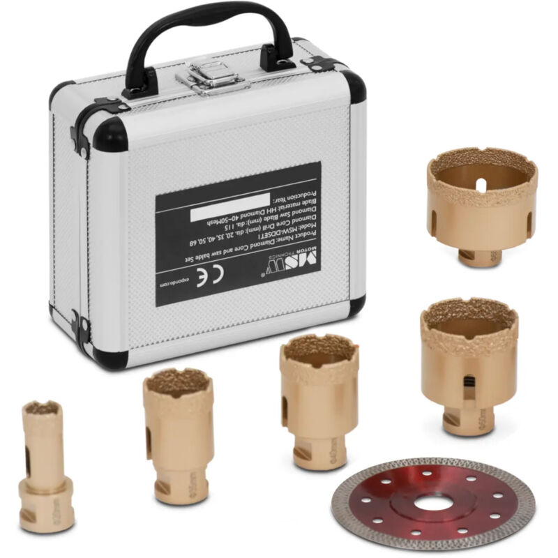 MSW - Jeu de couronnes de forage pour meuleuses d'angle 20/35/40/50/68 mm avec lame