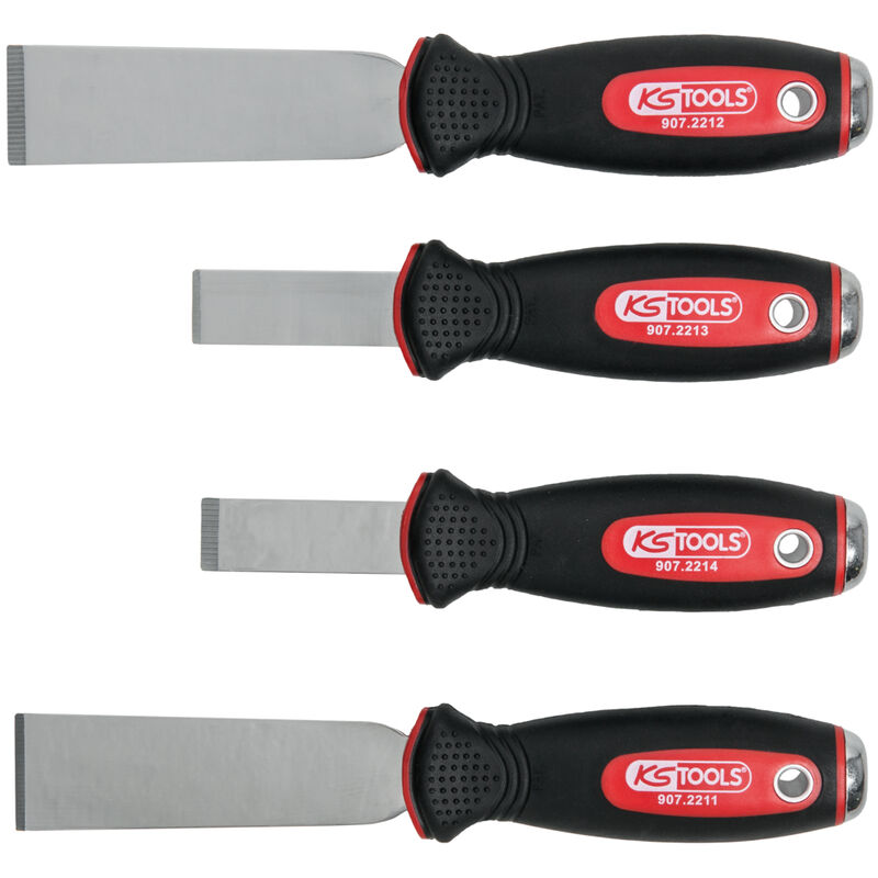 Jeu de 4 grattoirs à lame inox