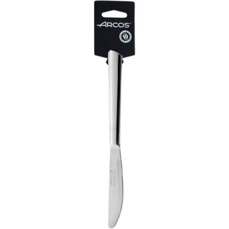 Jeu de couteaux à dessert Arcos Tuscany 574900 monobloc d'une pièce en acier inoxydable 18/10, 3 pièces et lame de 9 cm en présentoir.