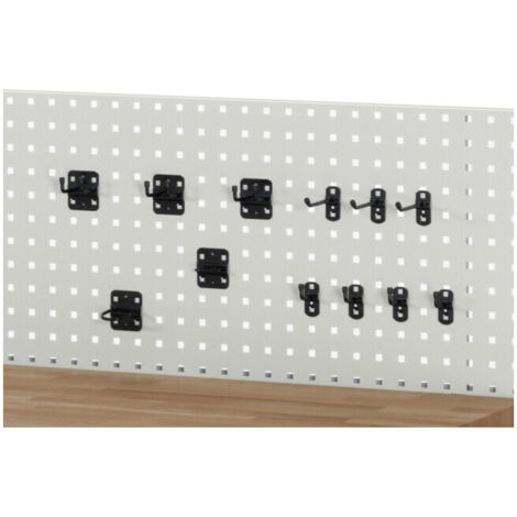 Jeu de crochets Rau pour plaque perforée WB, 12 pièces