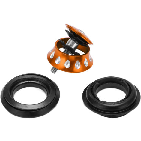 Jeu de cuvettes de direction colorées en métal pour VTT Dead Fly, forme goutte, tête conique