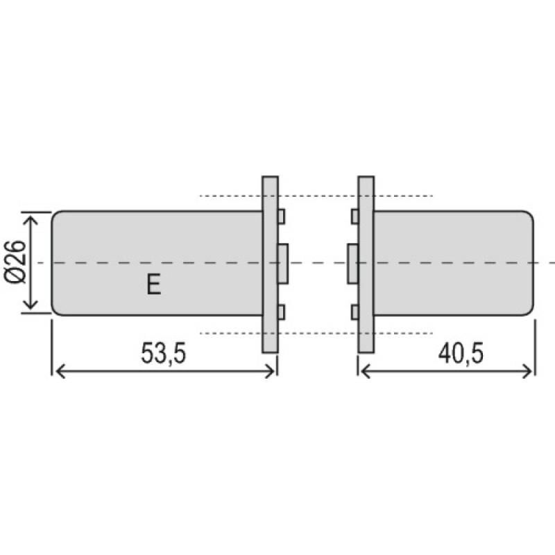 Fichet - Cylindre en 2 partie série 787 z doré en 53.5 + 40.5 mm
