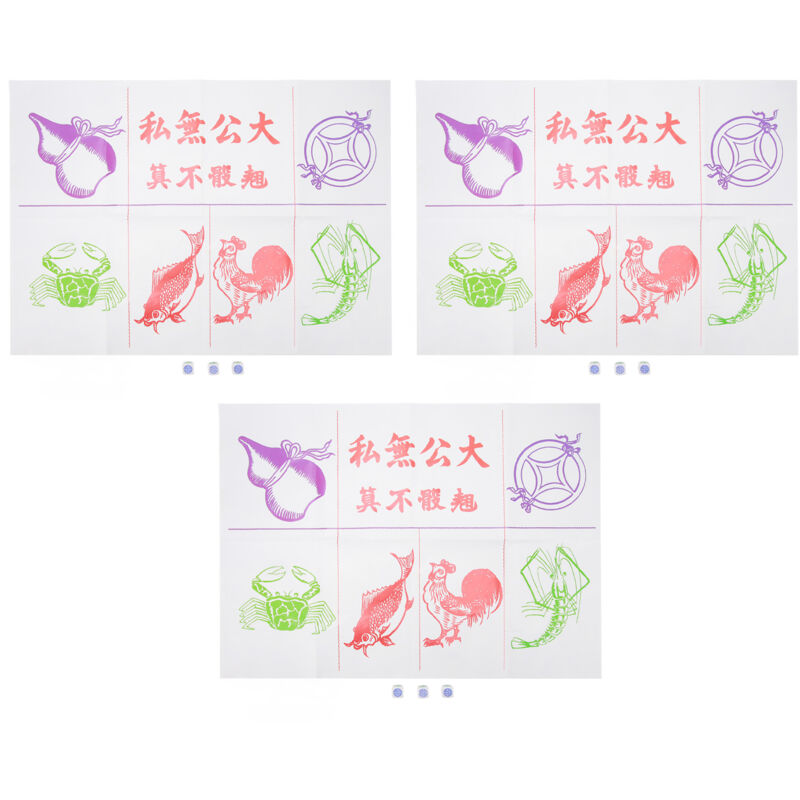 Jeu de dés interactif avec plateau blanc à coins arrondis pour découper poisson, crevette et crabe.