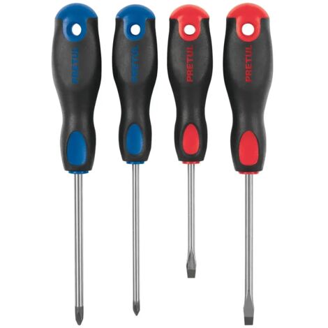 Jeu De Desarmadores 4pzs Mango Comfort Grip Pretul 20218