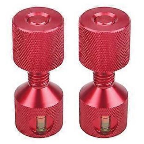 Jeu de deux goupilles à trous, 1-1/8 pouce, en aluminium 6061, goupille d'alignement à bride à 2 trous avec niveau rouge