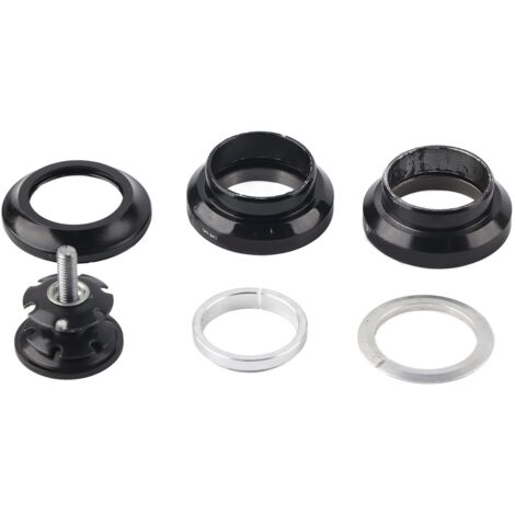 Jeu de direction en alliage d'aluminium 34mm pour fourche droite 28.6mm, roulement à billes, noir