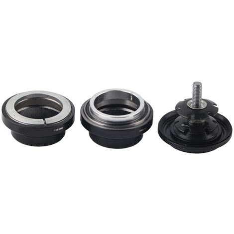 Jeu de direction en alliage d'aluminium 34mm pour fourche droite 28.6mm, roulement noir pour vélo