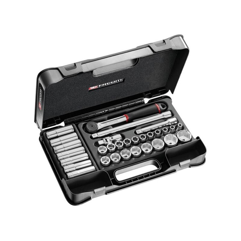 Jeu douilles 1/2'' 6 pans métrique 23 pièces – Facom