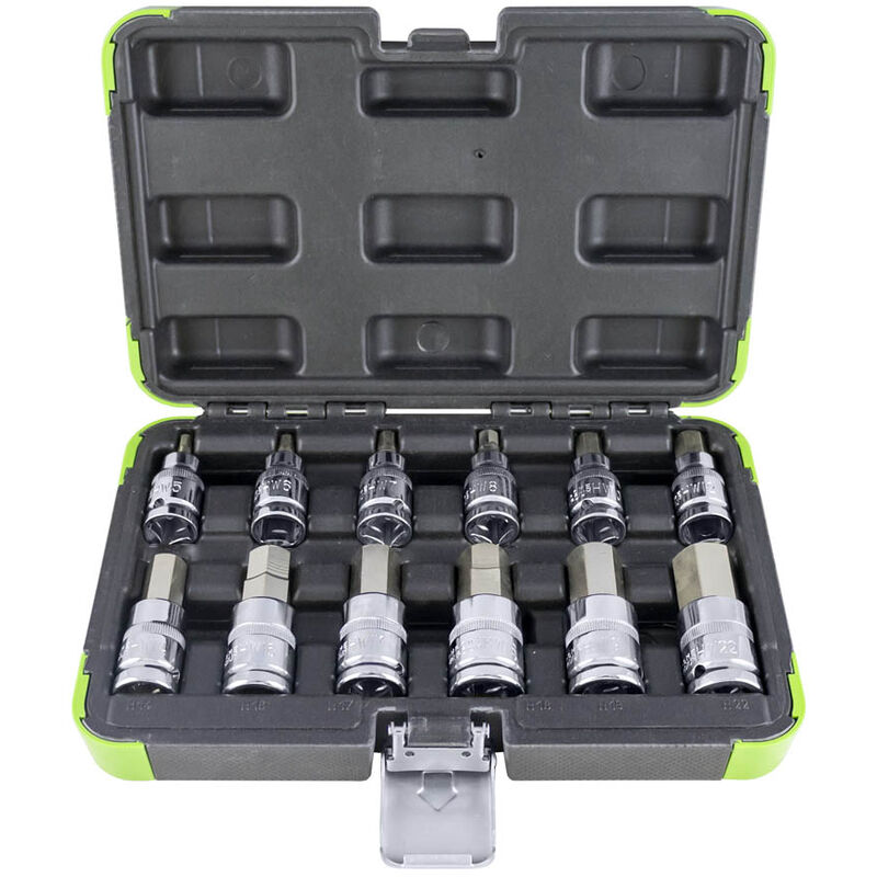 JBM - jeu de 12 embouts hexagonaux 1/2' 53105