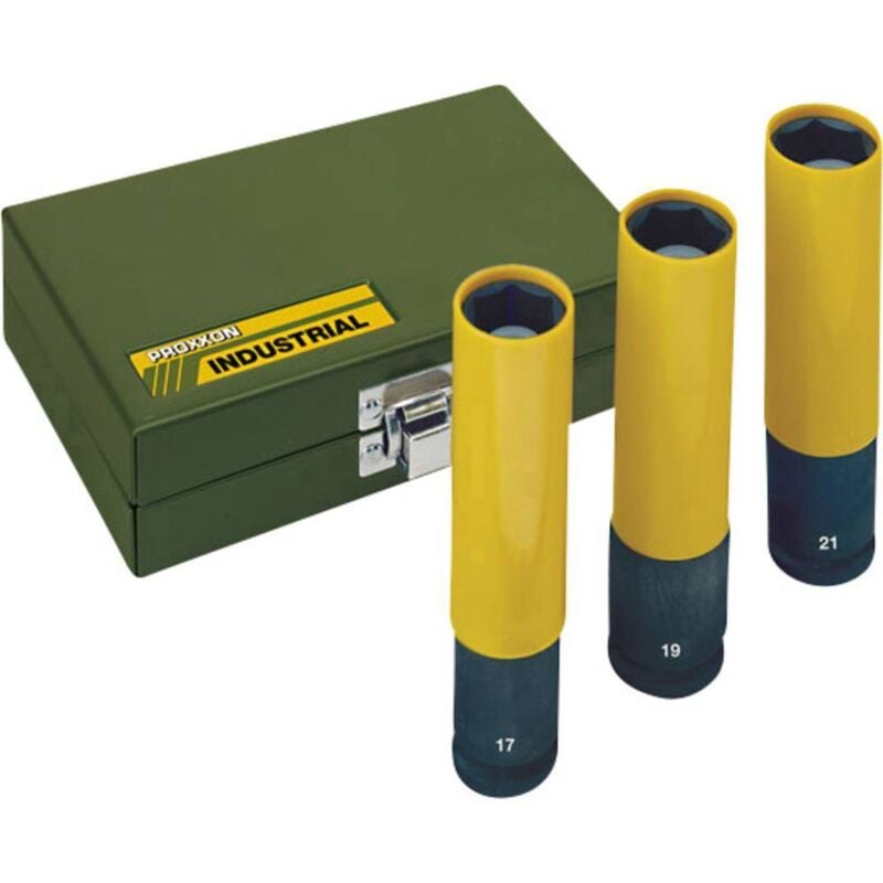 Jeu de douilles à choc 6 pans extérieurs 3 pièces Proxxon Industrial 23 970 Propulseur: 1/2 (12.5 mm) 1 set