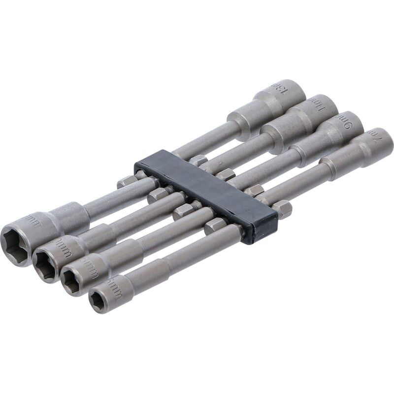 Jeu de douilles à choc, six pans extra longues 6,3 mm (1/4'') pour perceuses 6 - 13 mm 8 pièces bgs 2759