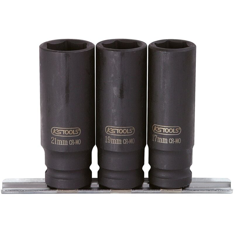 Kstools - ks tools Jeu de douilles 1/2' à 6 pans, longues, 3 pces - 515.0103