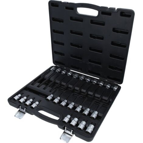 Jeu de douilles à embout 1/2" pour vis à denture multiple (XZN), 26 pcs