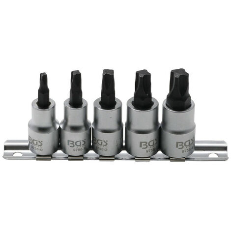 Jeu de douilles à embouts BGS TECHNIC pour MTS Mortorq - 10mm (3/8") - MTS0/MTS04 - 5 pcs - 9756