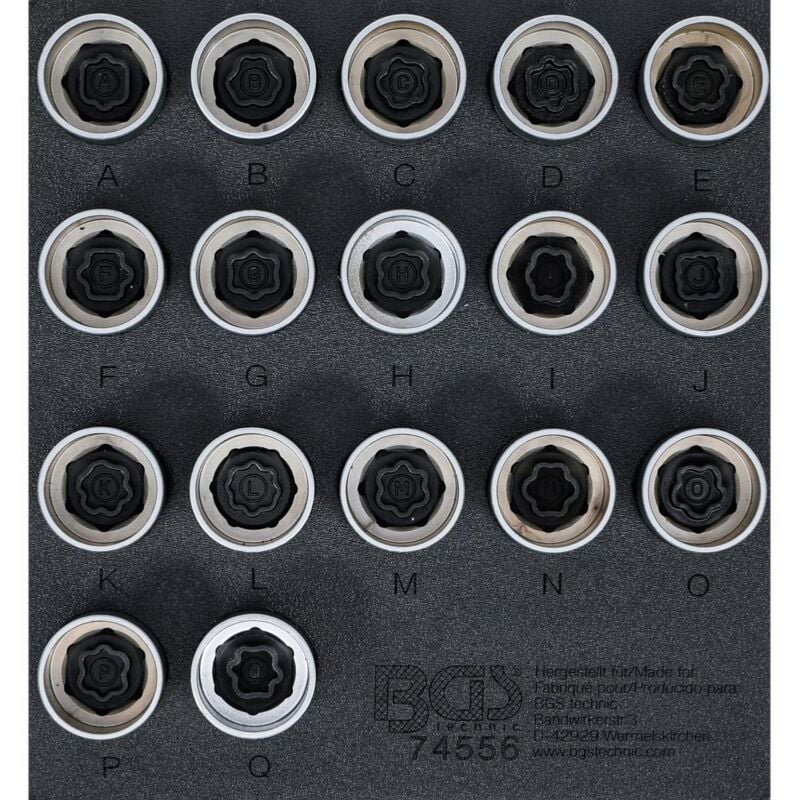 Jeu de douilles Bgs Technic pour ecrou antivol jantes land rover