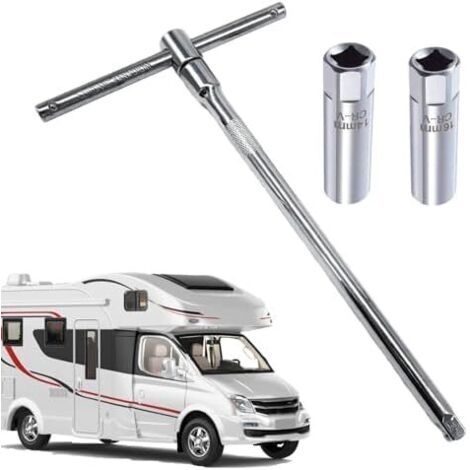 Jeu de douilles bougie d'allumage, douille d'allumage à paroi mince, Ensemble d'outils pour bougies Extracteur clé poignée en T, outil -