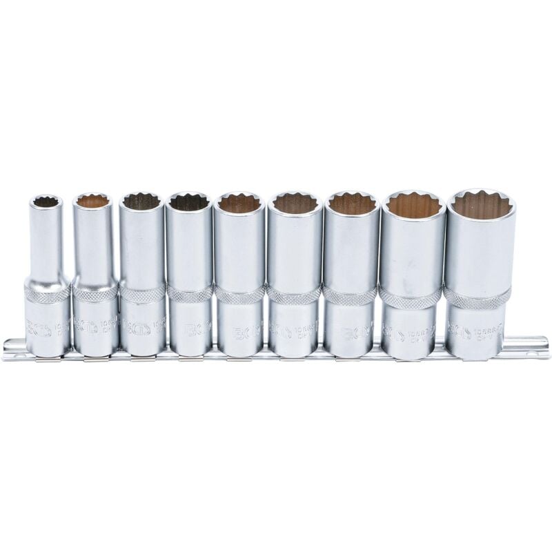 Jeu de douilles, douze pans, longues 12,5 mm (1/2') 10 - 24 mm 9 pièces