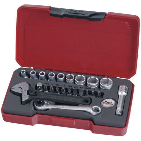 Jeu de douilles & embouts 1/4 4-13mm 23 pcs Teng Tools T1423