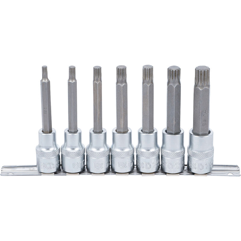Bgs Technic - jeu de douilles à embouts 12,5 mm (1/2'') denture multiple INTéRIEURE (pour xzn) M5 - M14 7 PIèCES bgs 5175