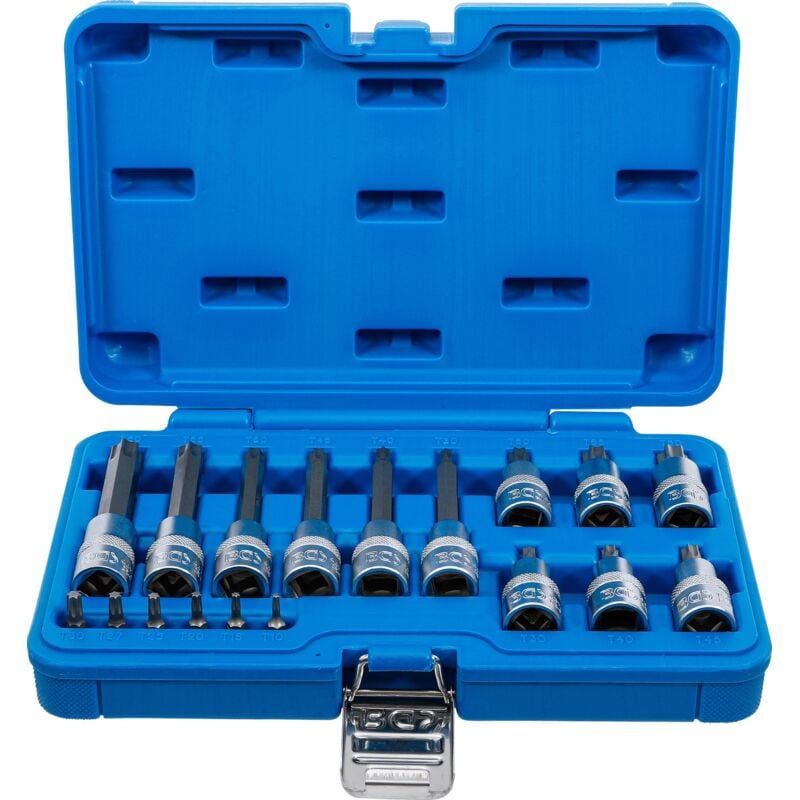 Bgs Technic - Jeu de douilles à embouts 6,3 mm (1/4') / 12,5 mm (1/2') Profil t (pour Torx Plus) 18 pièces
