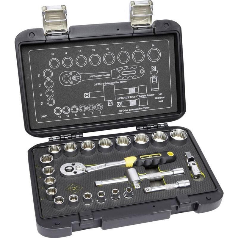 C.k Magma - c.k T4661 Jeu de clés à douille métrique 3/8 23 pièces T4661