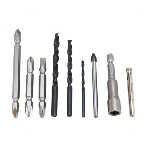 Jeu de douilles et embouts de vissage pour perceuse électrique et manuelle, accessoires de perçage polyvalents.