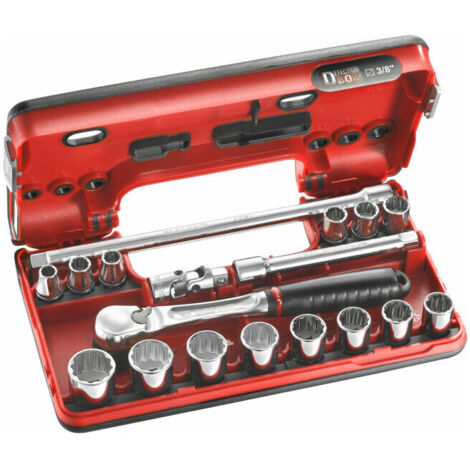 Jeu de douilles Facom 3/8Z D-Box, 18 pièces JL.DBOX112PB