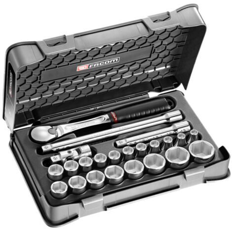 Jeu de douilles Facom SL.161 1/2" 6 pans, 23 pièces