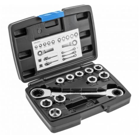 Jeu de douilles Hogert HT1R490 8 0-18 mm 11 unités