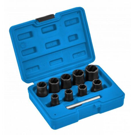 Jeu de douilles Hogert HT8G401 3/8'' 10-19 mm 10 unités